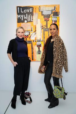 NOAH BECKER MY FIRST WORD WAS BALL VERNISSAGE, Barbara Becker mit Noha Becker s Managerin Liv Brodersen Madrid Gerhardt-stock-foto