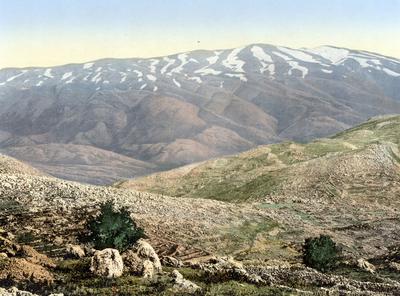 Gesamtansicht des Berges Hermon, Heiliges Land, Libanon und Syrien, um 1890, Historisch, digital restaurierte Reprodukti-stock-foto