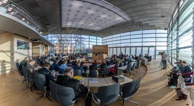 Schlagabtausch im Landtag Schleswig Holstein-stock-foto