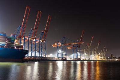 Containerschiff Cosco Shipping Aries 20.10.2022, DEU, Deutschland: Das Containerschiff Cosco Shipping Aries des chinesi-stock-photo