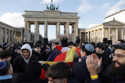 Deutschland, Berlin, Pariser Platz, Demonstration, C Teen in Berlin J?dische Jugendliche Europas am Brandenburger Tor **-stock-photo