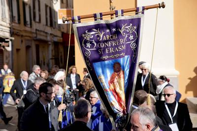Le Pape Francois en Corse-stock-foto