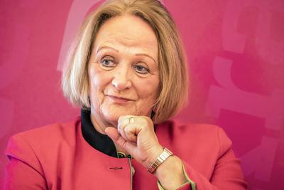 Sabine Leutheusser-Schnarrenberger, Bundesjustizministerin a.D., FDP, Wahlkampf, Adventsbrunch, M?nchen, Dezember 2024-stock-foto