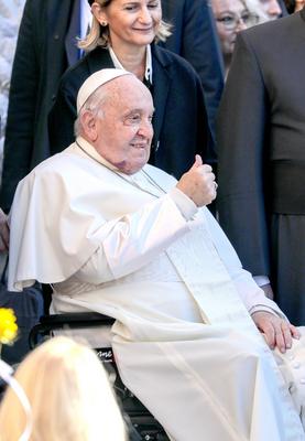 Le Pape Francois en Corse-stock-foto