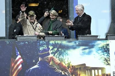 King Philippe and Queen Mathilde take part in the commemorations of the battle of Ardennes-stock-photo