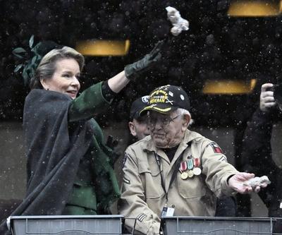 King Philippe and Queen Mathilde take part in the commemorations of the battle of Ardennes-stock-photo