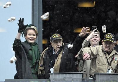 King Philippe and Queen Mathilde take part in the commemorations of the battle of Ardennes-stock-photo