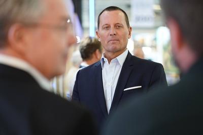 08.03.2019,Berlin,Deutschland,GER,internationale Tourismus-B?rse (ITB) Berlin, U.S Botschafter Richard A. Grenell zu Be-stock-photo