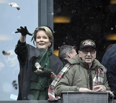 King Philippe and Queen Mathilde take part in the commemorations of the battle of Ardennes-stock-photo