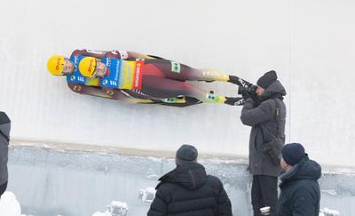 photographer: FIL / Michael Kristen // 14.12.2024 / 3. FIL Ebersp?cher Luge World Cup, LOTTO Th?ringen Ice Arena Oberhof-stock-photo