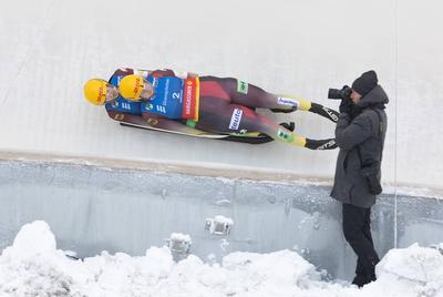 photographer: FIL / Michael Kristen // 14.12.2024 / 3. FIL Ebersp?cher Luge World Cup, LOTTO Th?ringen Ice Arena Oberhof-stock-photo