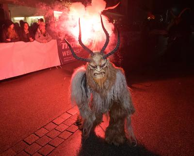2024 - Rechten- und Krampus Grosslauf in Altm?nster am Traunsee im ober?sterreichischen Salzkammergut, am 14.12.2024.-stock-photo