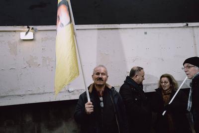 Protest in solidarity with Rojava in London-stock-foto