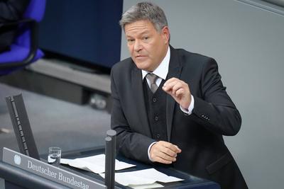 Bundeskanzler stellt die Vertrauensfrage im Deutschen Bundestag-stock-photo