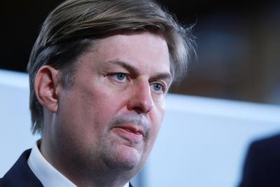 Magdeburg, Sachsen-Anhalt, Deutschland, 29.07.2023: Maximilian Krah bei seiner Vorstellung und Wahl zum Spitzenkandidat-stock-foto