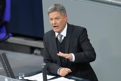 Bundeskanzler stellt die Vertrauensfrage im Deutschen Bundestag-stock-photo
