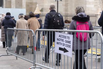 Notre-Dame De Paris Cathedral Reopens To The Public-stock-photo