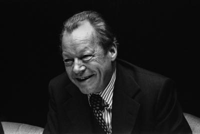 Madrid 5 12 1976 Chancellor Willy Brandt while The Chancellor Willy Brandt in a break between s-stock-foto
