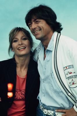 RTL plus TV-Show Unglaubliche Geschichten - Oktober 1984 - Die deutsche Schauspielerin und Regisseurin Susanne Uhlen mit-stock-foto