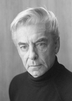 Dirigent Herbert von Karajan-stock-foto