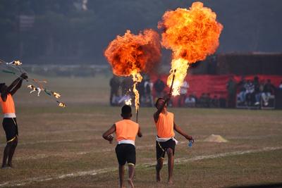 INDIA - DEFENCE - VIJAY DIWAS Indian Army personnel show skill in Kolkata, India, Monday, Dec. 16, 2024.Pictures by Deba-stock-photo