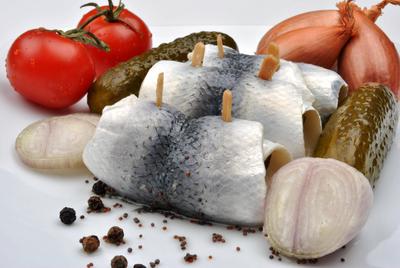 rollmops,fischgericht *** pickled herring,fish dish k98-ffu-stock-foto
