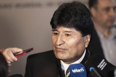 Buenos Aires, Evo Morales im Rahmen des Weltforums f?r Menschenrechte  The 3rd World Forum on Human Rights was held. Evo-stock-foto