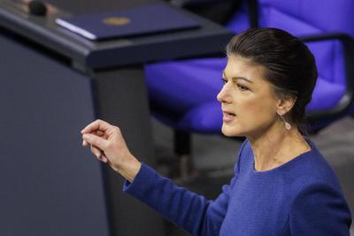 Sahra Wagenknecht-stock-foto
