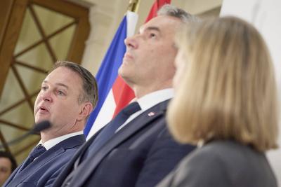 Koalitionsgespr?che ?VP, SP?,  NEOS-stock-foto