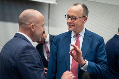 Auftaktbilder zur CDU/ CSU Fraktionssitzung des Bundestag-stock-foto