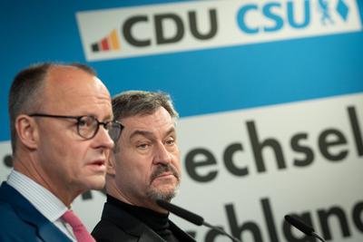 Vorstellung Wahlprogramm von CDU und CSU zur Bundestagswahl 2025 ?-stock-foto