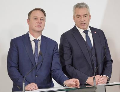 Koalitionsgespr?che ?VP, SP?,  NEOS-stock-foto