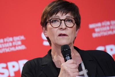 SPD Pressekonferenz zur Wahlkampagne 2025 im Anschluss an die Gremiensitzungen-stock-photo