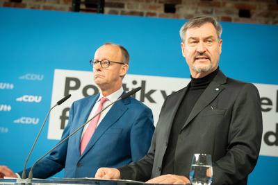 Vorstellung Wahlprogramm von CDU und CSU zur Bundestagswahl 2025 ?-stock-foto