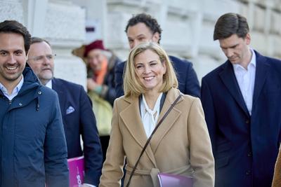 Koalitionsgespr?che ?VP, SP?,  NEOS-stock-foto