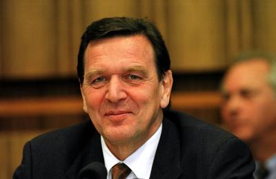 Gerhard Schr?der (GER/SPD/designierter Bundeskanzler) in Bonn-stock-foto
