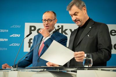 Vorstellung Wahlprogramm von CDU und CSU zur Bundestagswahl 2025 ?-stock-foto
