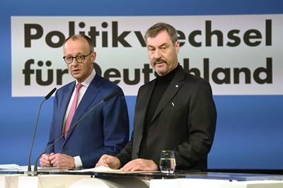 Friedrich Merz, Markus S?der-stock-foto