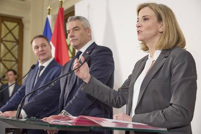 Koalitionsgespr?che ?VP, SP?,  NEOS-stock-foto