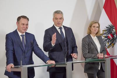 Koalitionsgespr?che ?VP, SP?,  NEOS-stock-foto