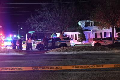 Mass shooting at johnson funeral home in towson baltimore county maryland results in one person dead and nine other people injured-stock-foto