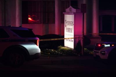 Mass shooting at johnson funeral home in towson baltimore county maryland results in one person dead and nine other people injured-stock-foto