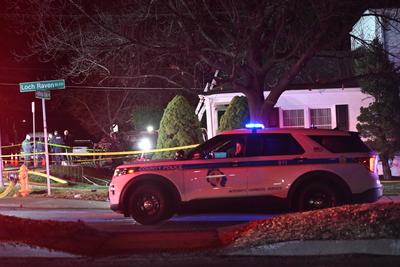Mass shooting at johnson funeral home in towson baltimore county maryland results in one person dead and nine other people injured-stock-foto