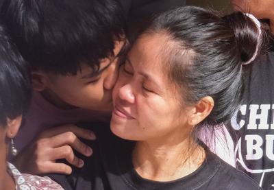 Mary Jane Veloso arrived in the Philippines after nearly 15 years of detention in Indonesia.-stock-foto