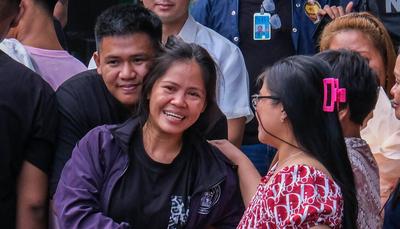 Mary Jane Veloso arrived in the Philippines after nearly 15 years of detention in Indonesia.-stock-foto