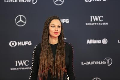 Boris und Lilly Becker Roter Teppich Preisverleihung Laureus Awards 2018 im Sporting F?rstentum-stock-photo