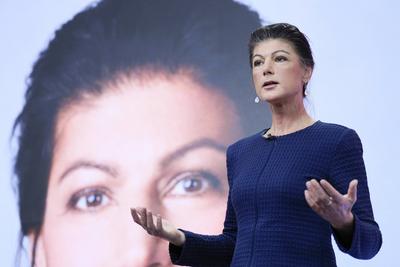Vorstellung Kampagne zur Bundestagswahl 2025, BSW, B?ndnis Sahra Wagenknecht-stock-foto