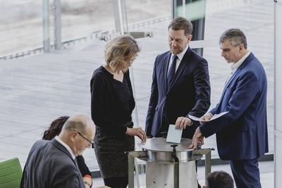 Wahl des Ministerpraesidenten im Saechsischen Landtag-stock-foto