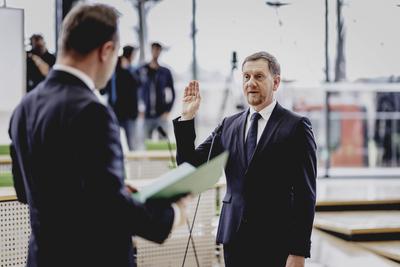 Wahl des Ministerpraesidenten im Saechsischen Landtag-stock-foto