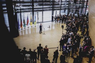 Wahl des Ministerpraesidenten im Saechsischen Landtag-stock-foto